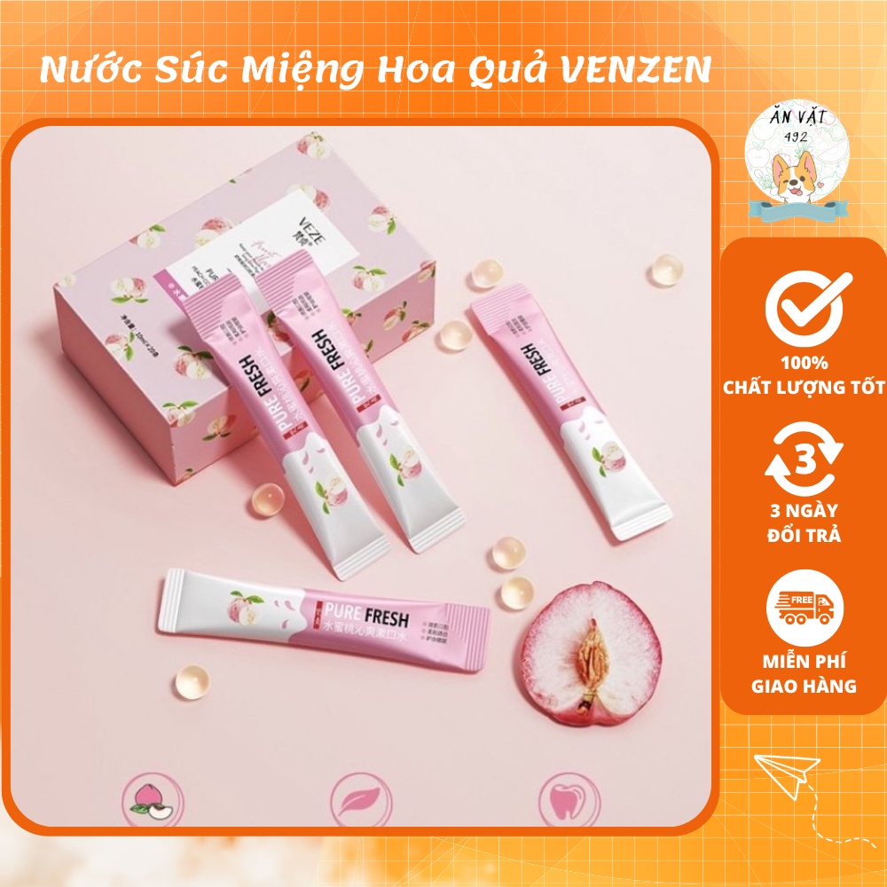 Nước Súc Miệng Hoa Quả VENZEN Miệng Luôn Thơm Tho Với Vụ Cười Toả Nắng - Ăn Vặt 492