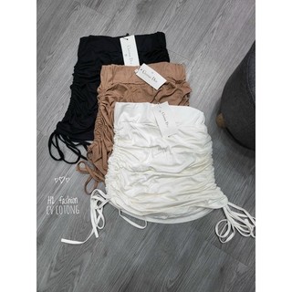 Chân váy cotton body rút dây