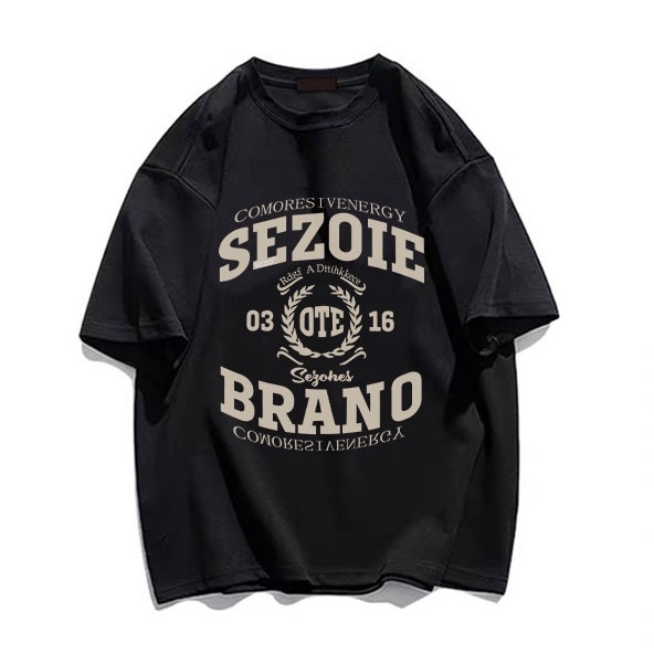 HUANG YOYO Áo Thun Ngắn Tay Cổ Tròn Form Rộng In Họa Tiết Thời Trang Mùa Hè Dành Cho Nữ