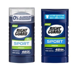 Lăn sáp khử mùi nam Right Guard Sport Aluminum-Free Deodorant Invisible Solid Stick Fresh 73g/85g (Mỹ)