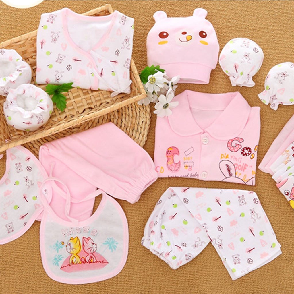 Babyfair Bộ quần áo trẻ em Cotton tinh khiết dễ thương Sunny Bear thoáng khí Thân thiện với làn da quà tặng sơ sinh