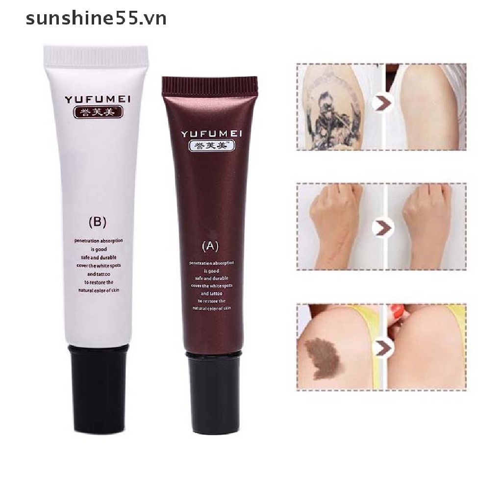 Bộ 2 Sản Phẩm Kem Che Khuyết Điểm Hình Xăm Che Phủ Vết Rạn Da Cháy Nắng