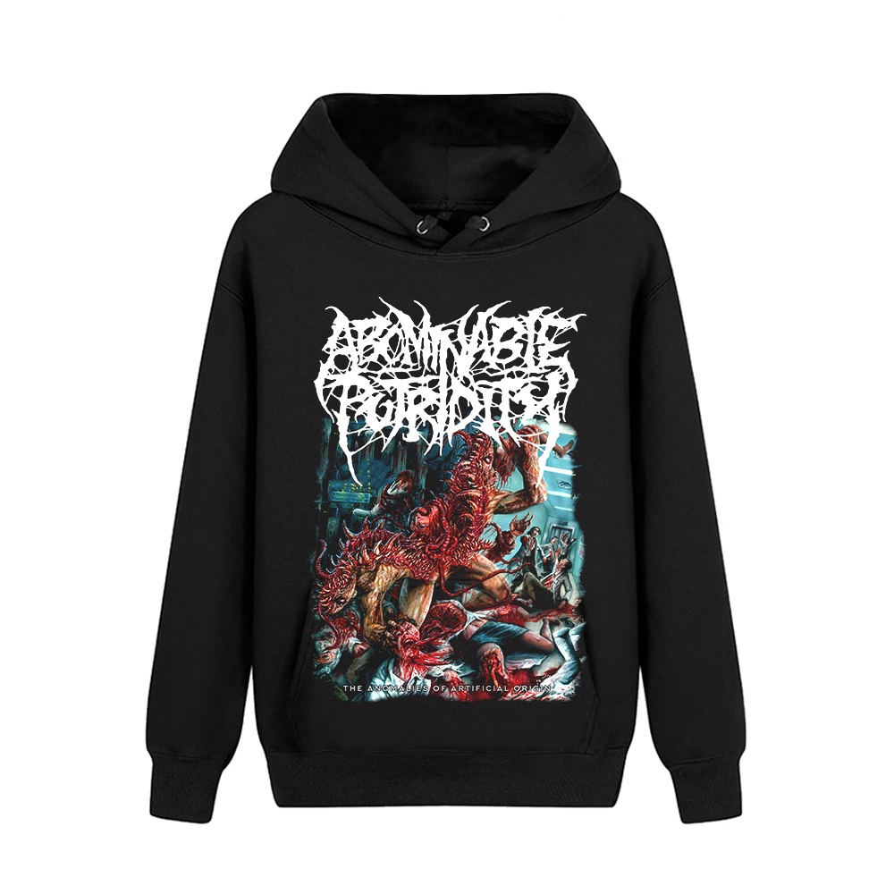 Áo Khoác Nỉ Pollover 5 Thiết Kế Màu Đen Rock Có Thể Đặt Được Phong Cách Punkuda fleece