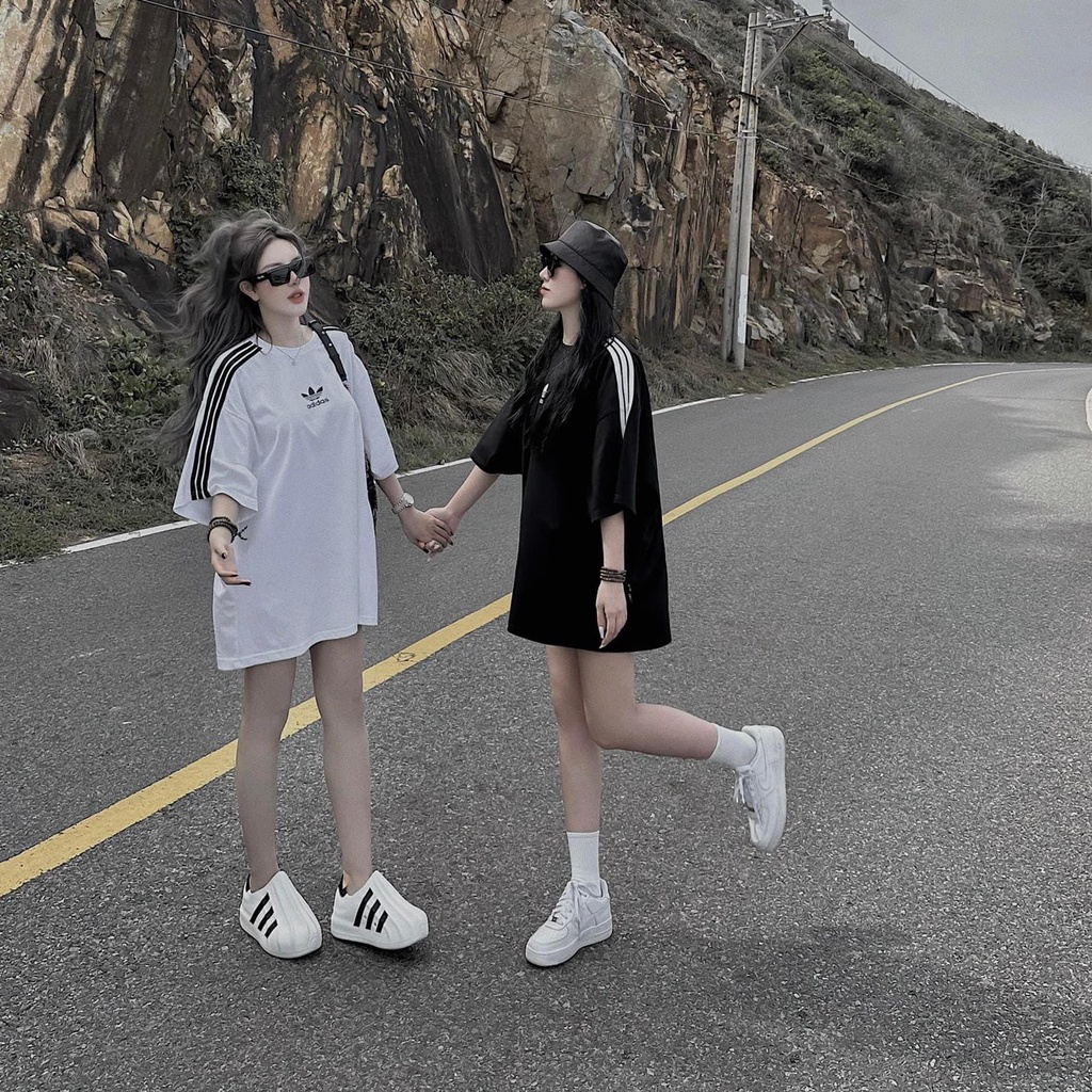 Áo phông adidas ,áo phông dấu quần,áo form thụng, áo phông dáng dài , áo form rộng , áo thun , áo cộc