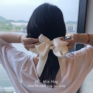 Kẹp lò xo phẳng Phụ kiện tóc voan nơ ngọc trai kẹp tóc