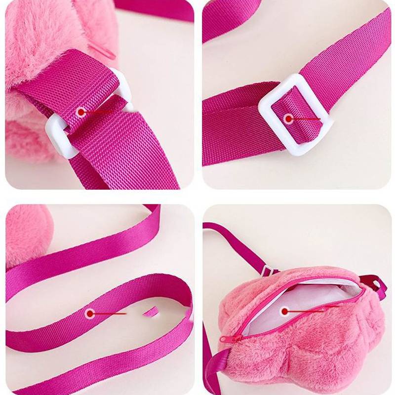 Sanrio gấu dâu Lotso Túi Xách Đeo Vai Sức Chứa Lớn Họa Tiết Hoa Hoạt Hình Thời Trang