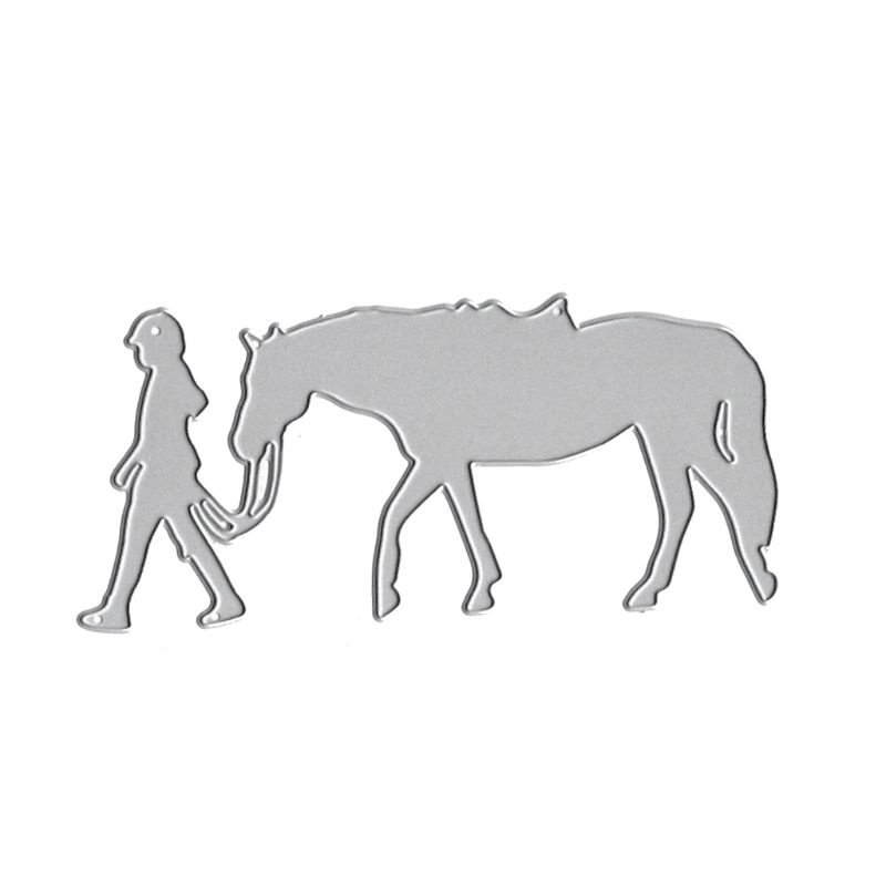 Khuôn Cắt Giấy Kim Loại Hình Ngựa Kéo Xinh Xắn