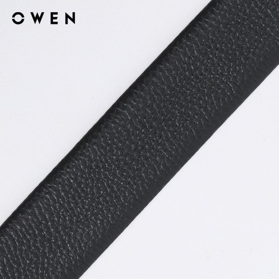 OWEN - Dây lưng nam 100% Leather Đen - BELT232697