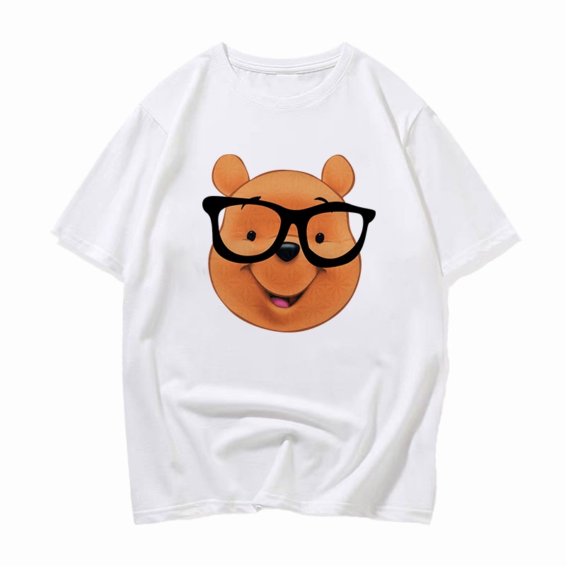 NRVP Áo Thun 100% Cotton Tay Ngắn Dáng Suông In Họa Tiết Hoạt Hình Thời Trang Unisex Size 5XL