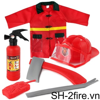 Bộ đồ hóa trang lính cứu hỏa vui nhộn cho bé