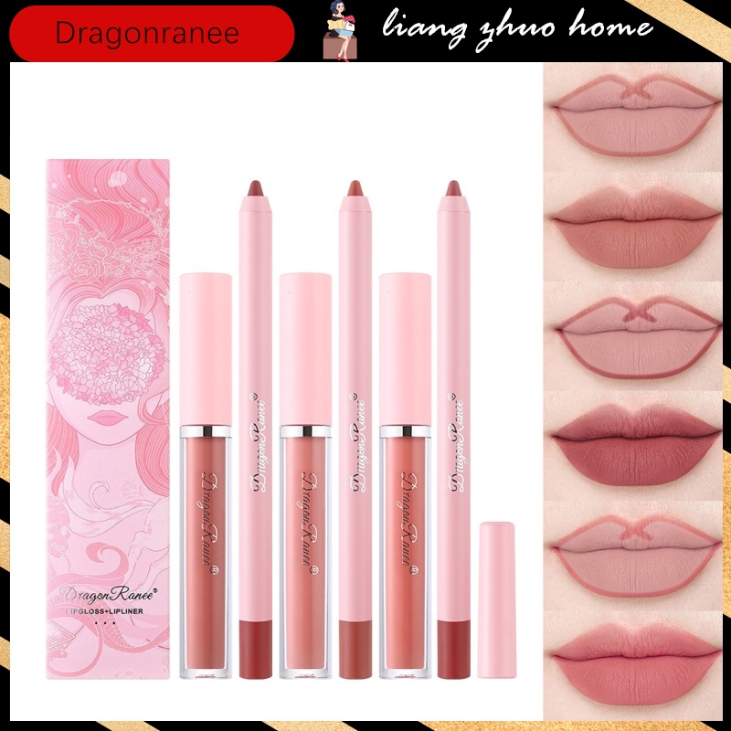 Set 2 Chì Kẻ Viền Môi 12 Màu Sắc Thời Trang Không Thấm Nước Lâu Trôi