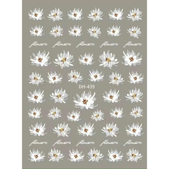 Sticker dán móng , nail sticker trang trí hình hoa bỉ ngạn