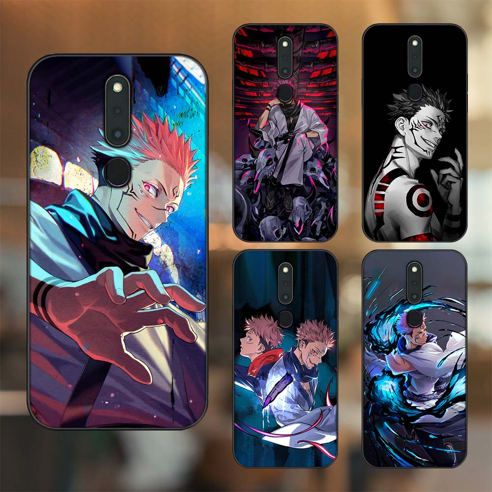 Ốp lưng Oppo F11 Pro viền đen in hình Sukuna Yuji Jujutsu Kaisen Chú Thuật Hồi Chiến