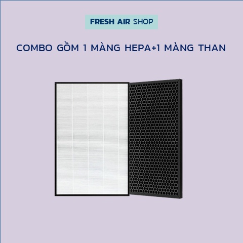Combo HEPA+THAN màng lọc không khí Sharp KC-W45, Y45, A40, Z40, Z45, B40, B50, C70, 500Y2, 450Y3, BX50, KI-BX50, KI-DX50 | BigBuy360 - bigbuy360.vn