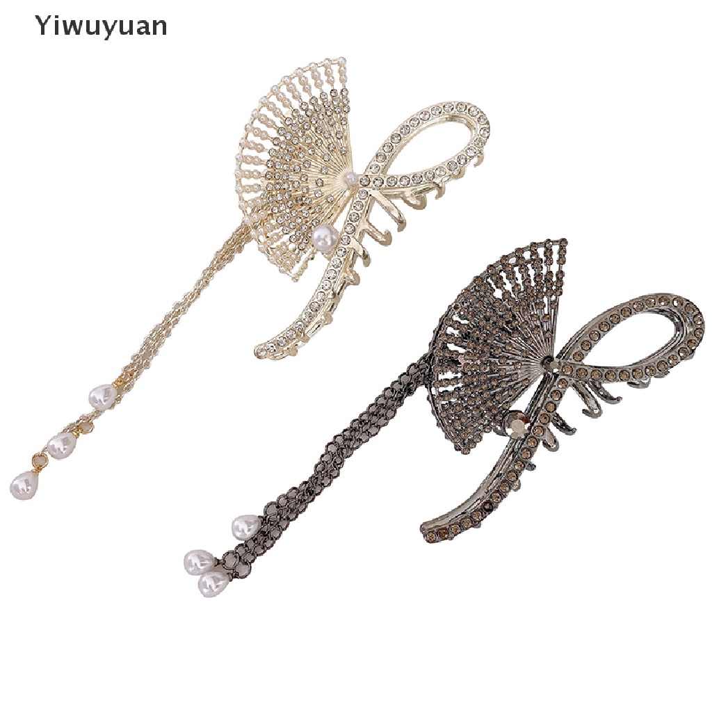 < Yiwuyuan > Kẹp Tóc Càng Cua Dài Mặt Dây Chuyền Hình Cá Mập Lớn Bằng Kim Loại Phong Cách Hanfu Cổ Điển