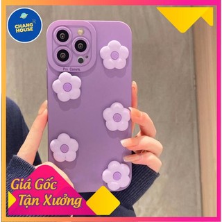 [ FREE SHIP ] Ốp Lưng Basic Camera Nổi - Mẫu Hoa Tím Nổi