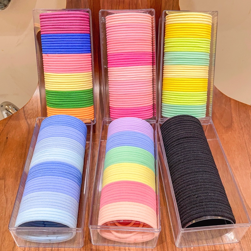 Dây Buộc Tóc Cao Su Co Giãn Nhiều Màu Sắc Dành Cho Nữ