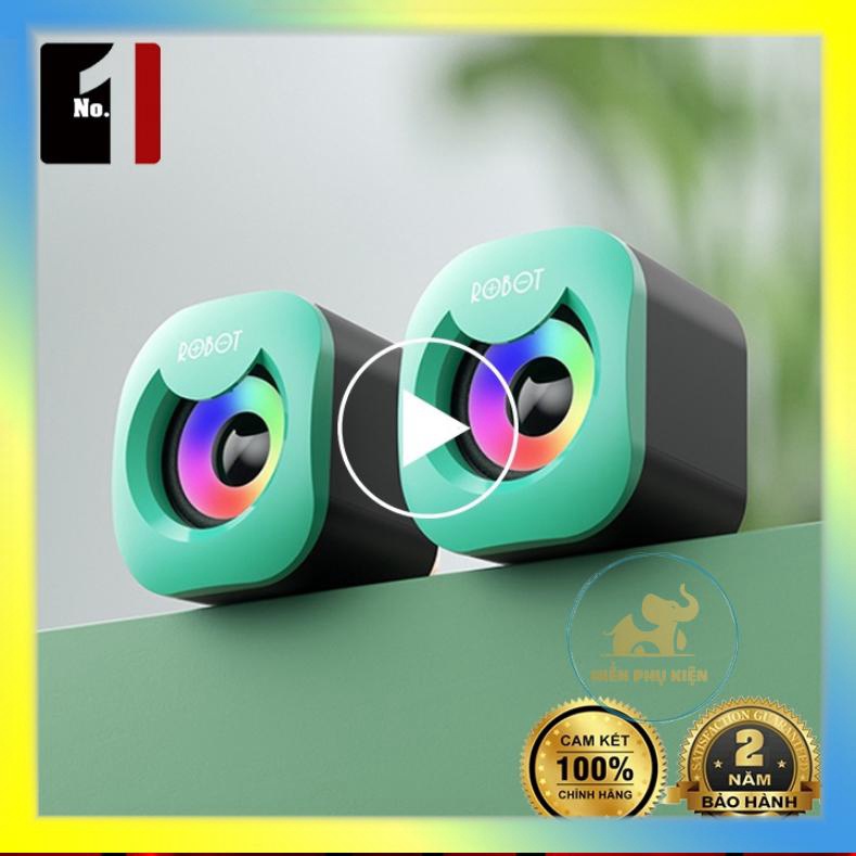 Loa Máy Tính Để Bàn Mini 2.0 ROBOT RS180 Led Rgb Loa Vi Tính Laptop Nghe Nhạc Âm Thanh Cực Hay