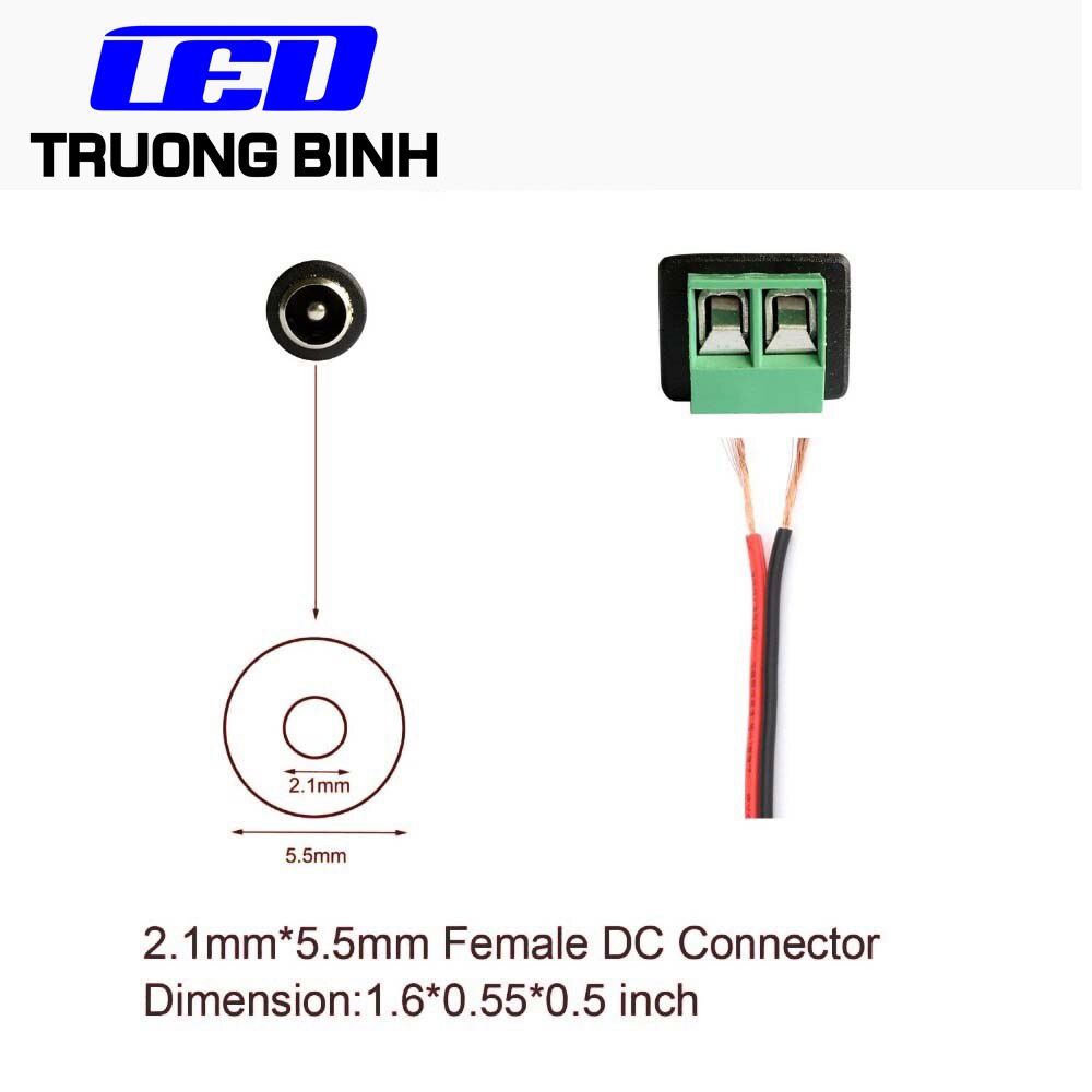 ĐẦU NỐI NHANH NGUỒN ĐỰC CÁI DC 5521 KHÔNG CẦN HÀN CHÌ