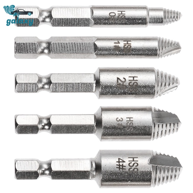 Galaxy Bộ 5 Mũi Khoan Tháo Ốc Vít Gãy Tốc Độ Cao Bằng Thép