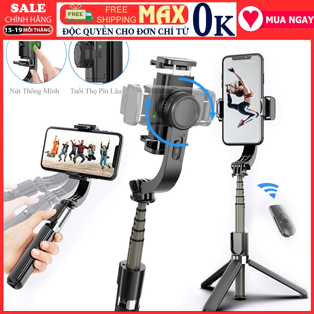Gậy chụp ảnh tự sướng,quay phim,livestream L08,bộ phận chống rung,ổn định,có kết lỗi bluetooth