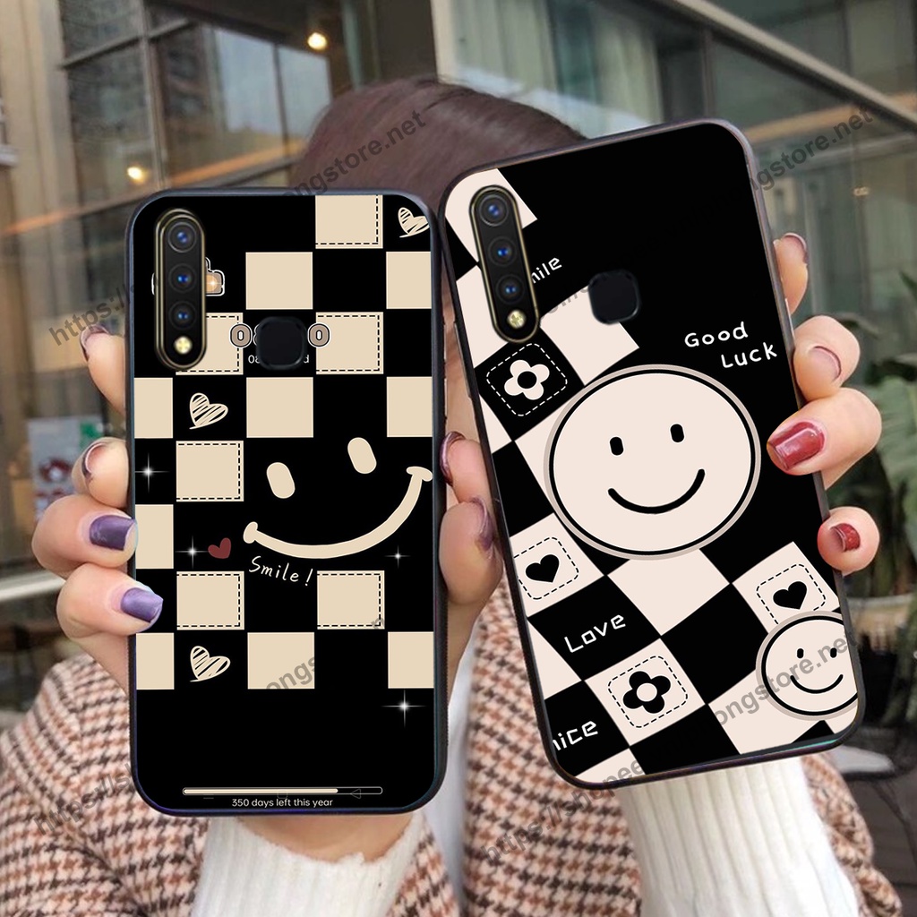 Ốp lưng Vivo U10 / Y11 /Y12 / Y15 / Y17 / Y19 /U3 caro mặt cười cute, giá rẻ cực đẹp nhiều mẫu ốp gấu