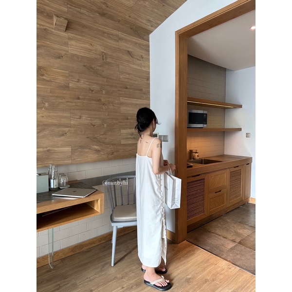 Moon dress - Đầm linen gài nút