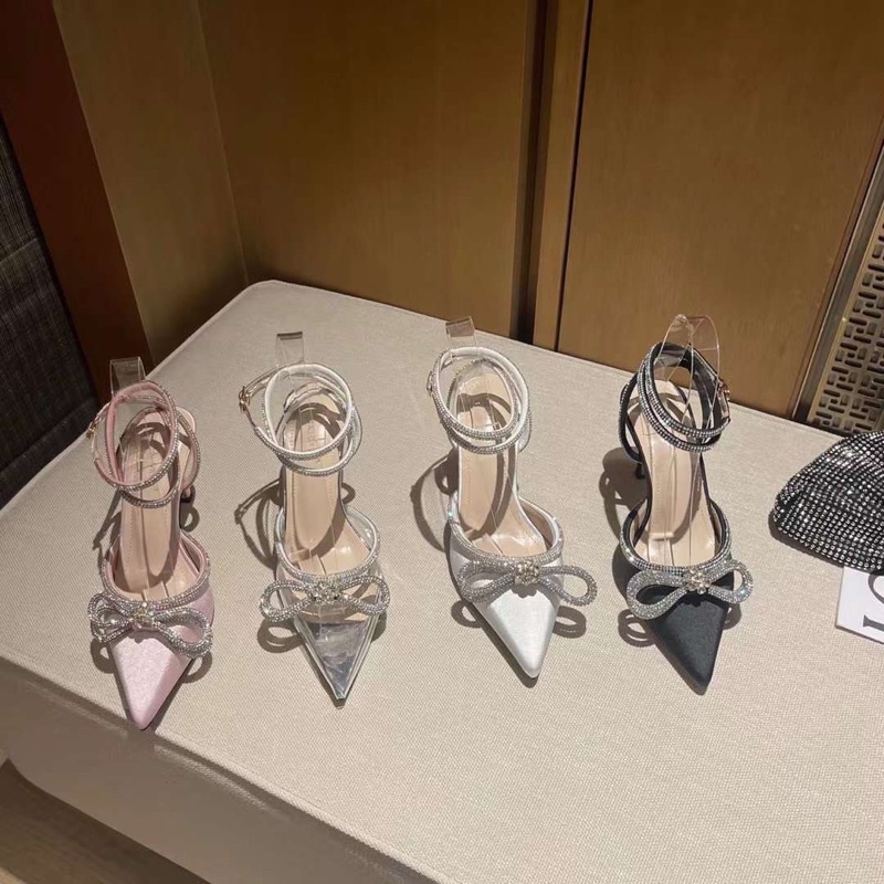 GÓT LỤA NHỌN QUAI QUẮN ĐÍNH ĐÁ - GÓT ĐI TIỆC HÀNG QUẢNG CHÂU XỊN ( G836 )