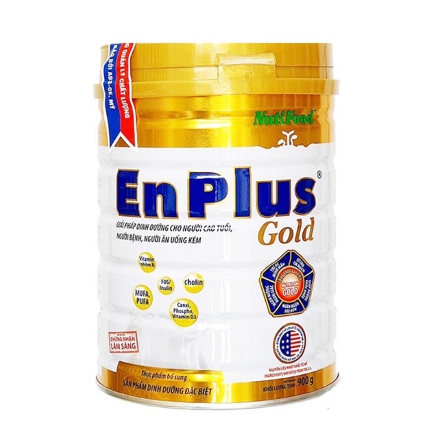 Sữa bột Nutifood Enplus gold cho người cao tuổi, người ăn uống kém 900g