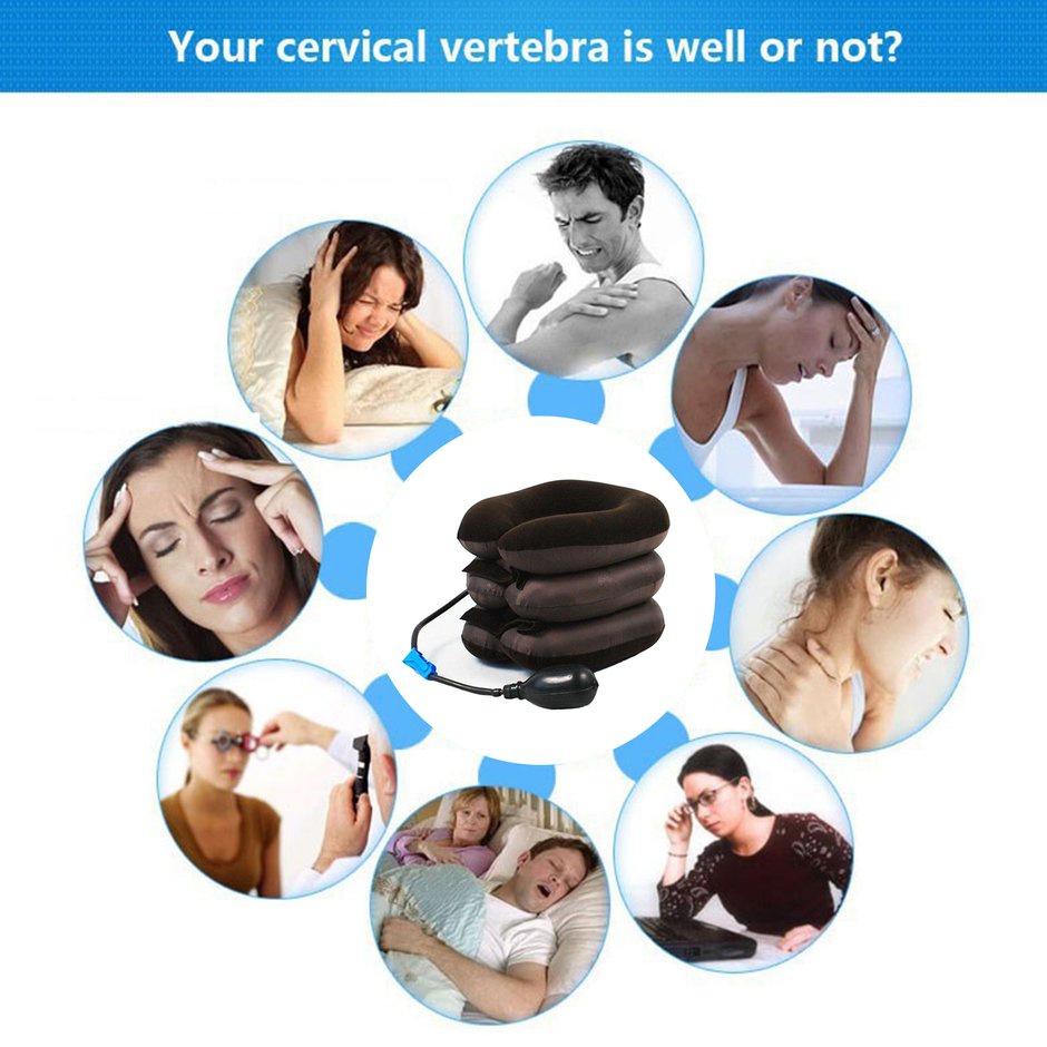 Inflatable Cervical Vertebra Neck Traction For Head Back Shoulder Neck Pain