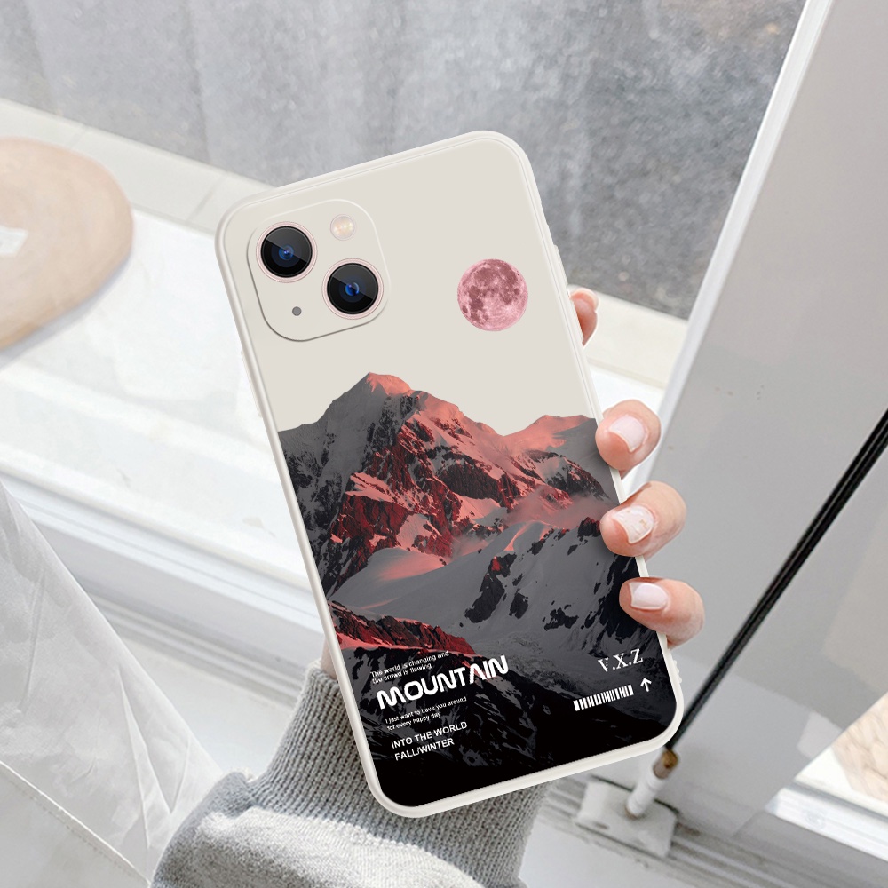 Ốp Điện Thoại Silicon Mềm Hình Núi Tuyết Cho iPhone 11 8 7 6 Plus 6SP 6 6 6s 7 8 11 12 13 14 Pro Max X Xs Max XR 12 13 mini B1K413L