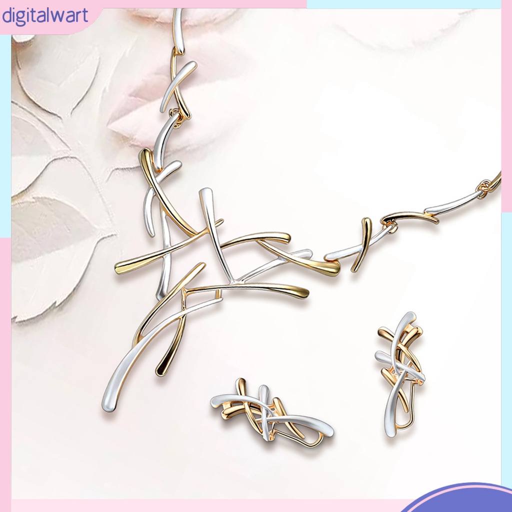 1 Bộ Vòng cổ + Bông Tai Bằng Hợp Kim Chống Mòn Hình Thánh Giá Thời Trang Cho Nữ