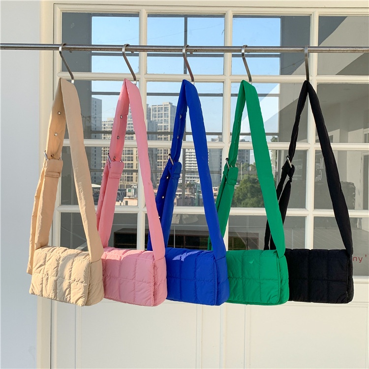 Túi Đeo Vai Cỡ Lớn Họa Tiết Sọc Caro Thời Trang Mùa Đông Cho Nữ JP5