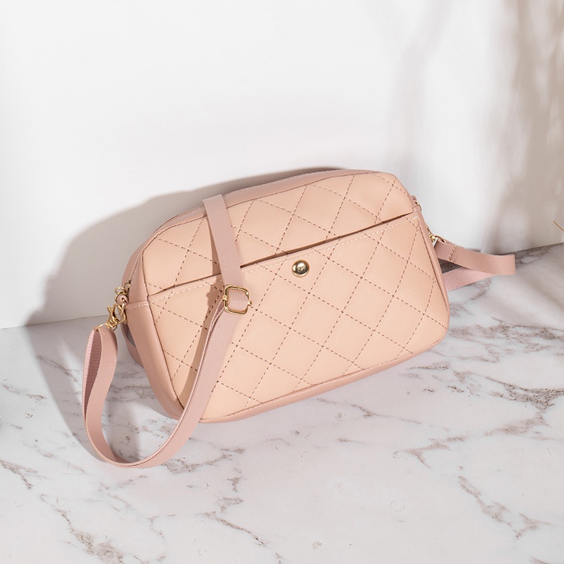 Túi Đeo Chéo Đựng Điện Thoại Hai Lớp Thêu Họa Tiết Kim Cương Dành Cho Nữ