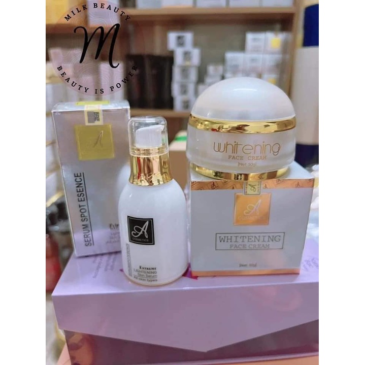 Combo Kem face pháp A cosmetics Và Serum Huyết Thanh Mẫu Mới 2022 A cosmetics Phương Anh hộp 50g