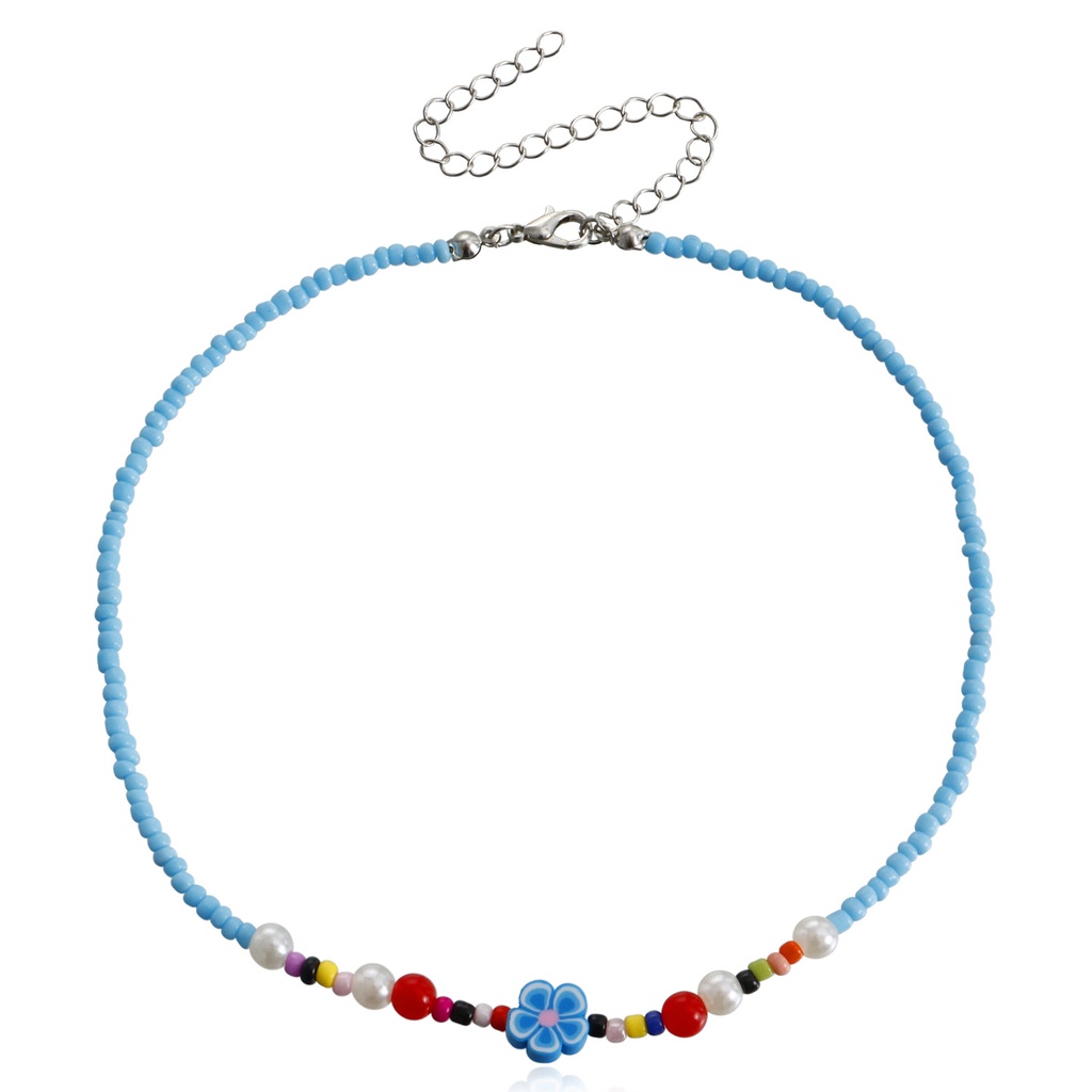 Vòng Cổ Hạt Đất Sét Polymer Màu Sắc Tương Phản Phong Cách Bohemian Dành Cho Nữ