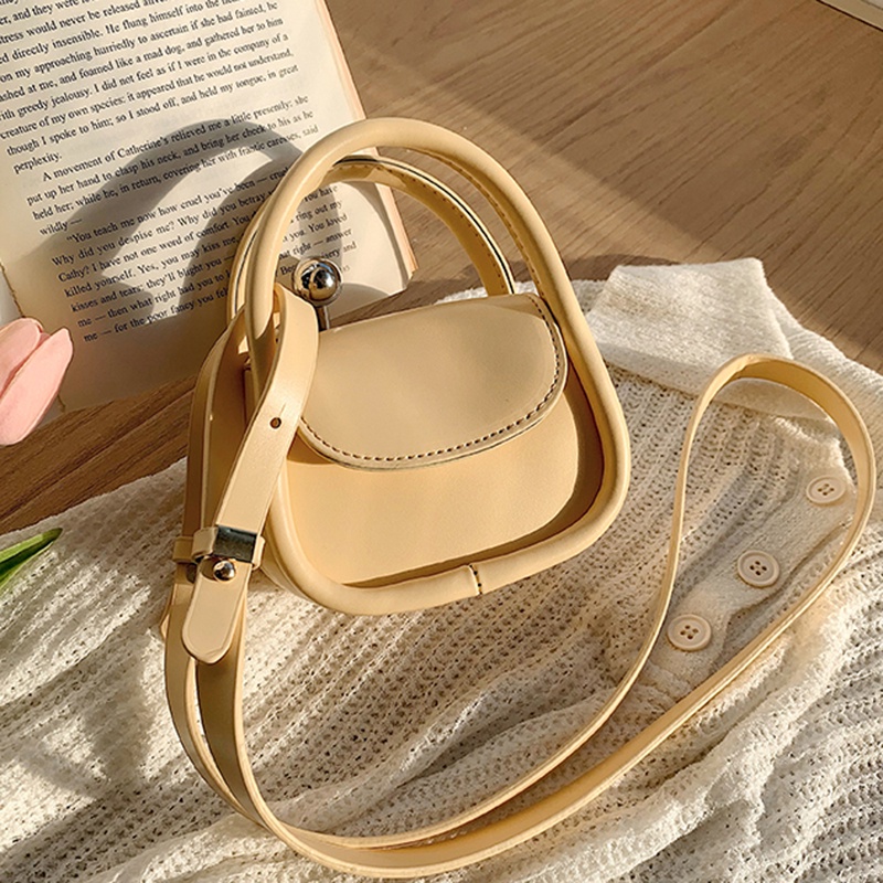 Túi Đeo Vai Màu Trơn Nhỏ Gọn Phong Cách Ngọt Ngào Thời Trang Cho Nữ