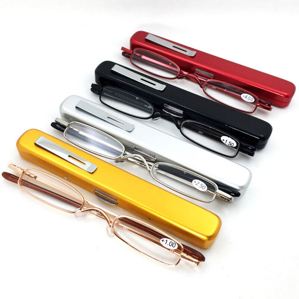 Kính Đọc Sách Mini Kèm Hộp Đựng Bằng Kim Loại HD + 1.0 / 1.5 / 2.0 / 2.5
