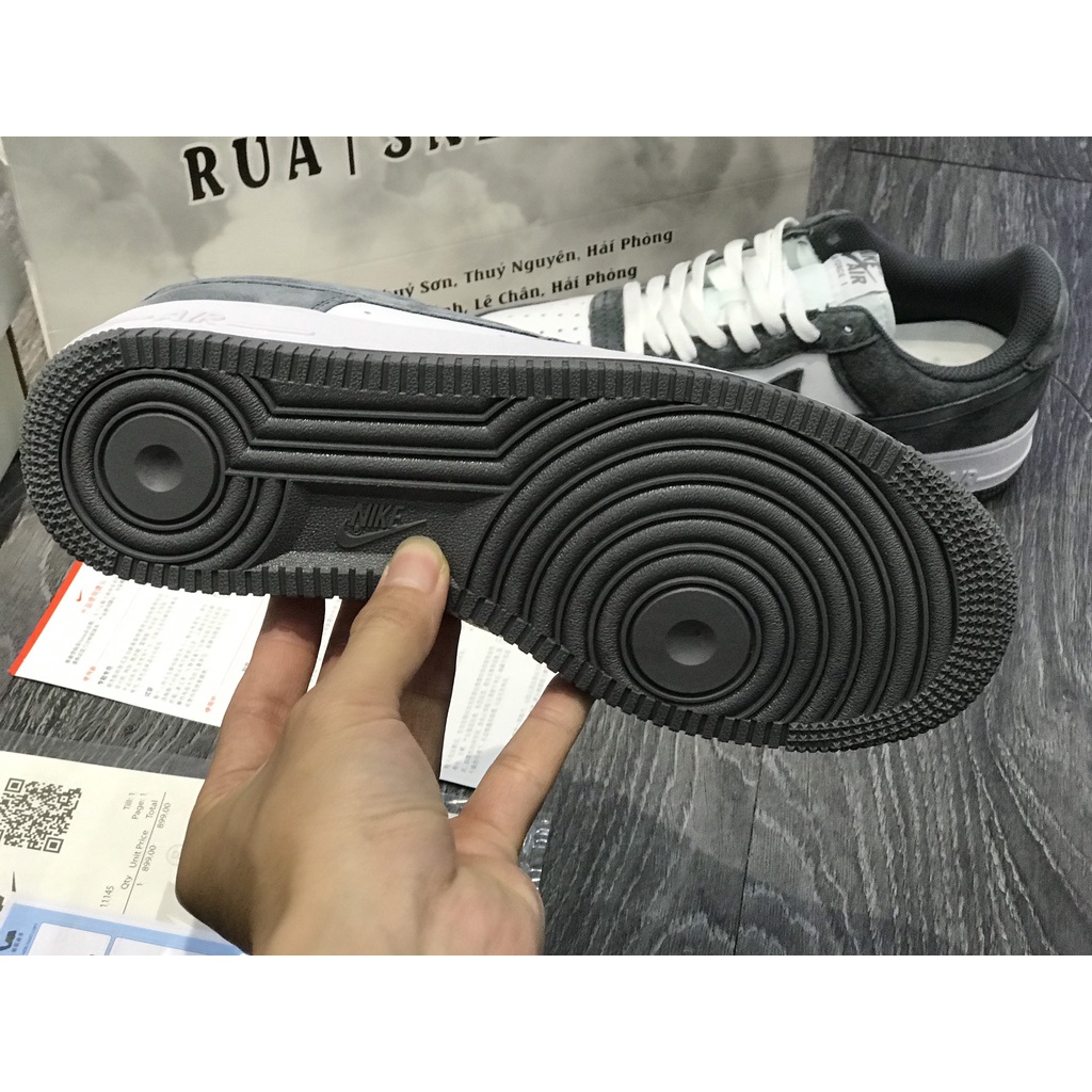 Siêu Phẩm Giày Thể Thao Sneaker A/F1 Xám Trắng Da Lộn 2023 Siêu Hot Cao Cấp Ảnh Thật + freeship + Tặng Tất