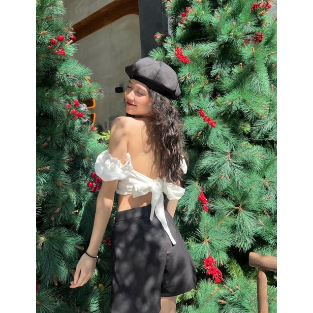 LUCY TOP - Áo muslin nơ lưng - AIMEE