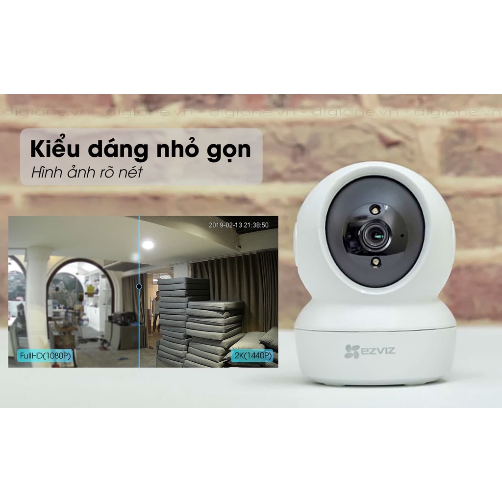 Camera wifi Ezviz AI 2K siêu nét, đàm thoại, xoay 360 độ, C6N C6CN 4MP 2K