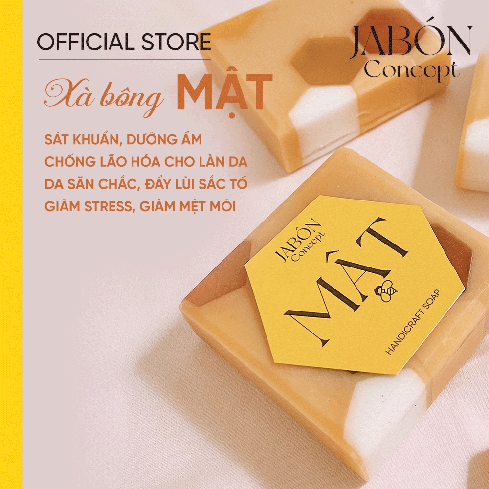 Xà Bông Organic MẬT ONG 100gram Tinh Dầu Ylang Dưỡng Ẩm Tự Nhiên Jabón Concept