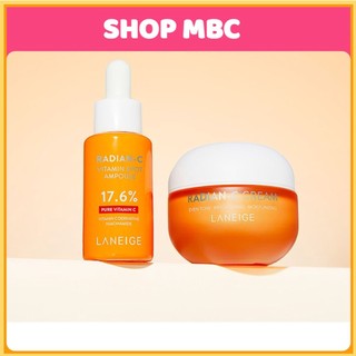 MBC Dòng dưỡng trắng da từ vitamin C LN Radian-C Cream kem dưỡng 30g/Spot Ampoule tinh chất10g