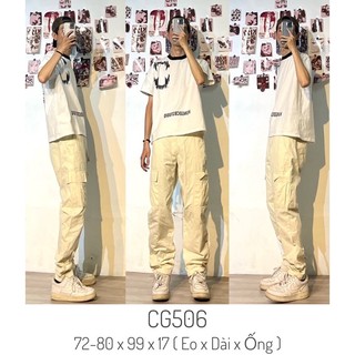 Quần cargo pants, quần túi hộp nam nữ hàng 2hand