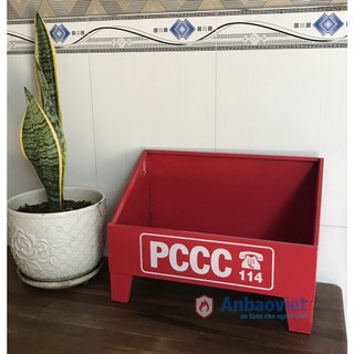 Kệ đôi đựng 02 bình_chữa_cháy bằng sắt, kệ đựng bình, khay đựng bình bằng sắt sơn tĩnh điện