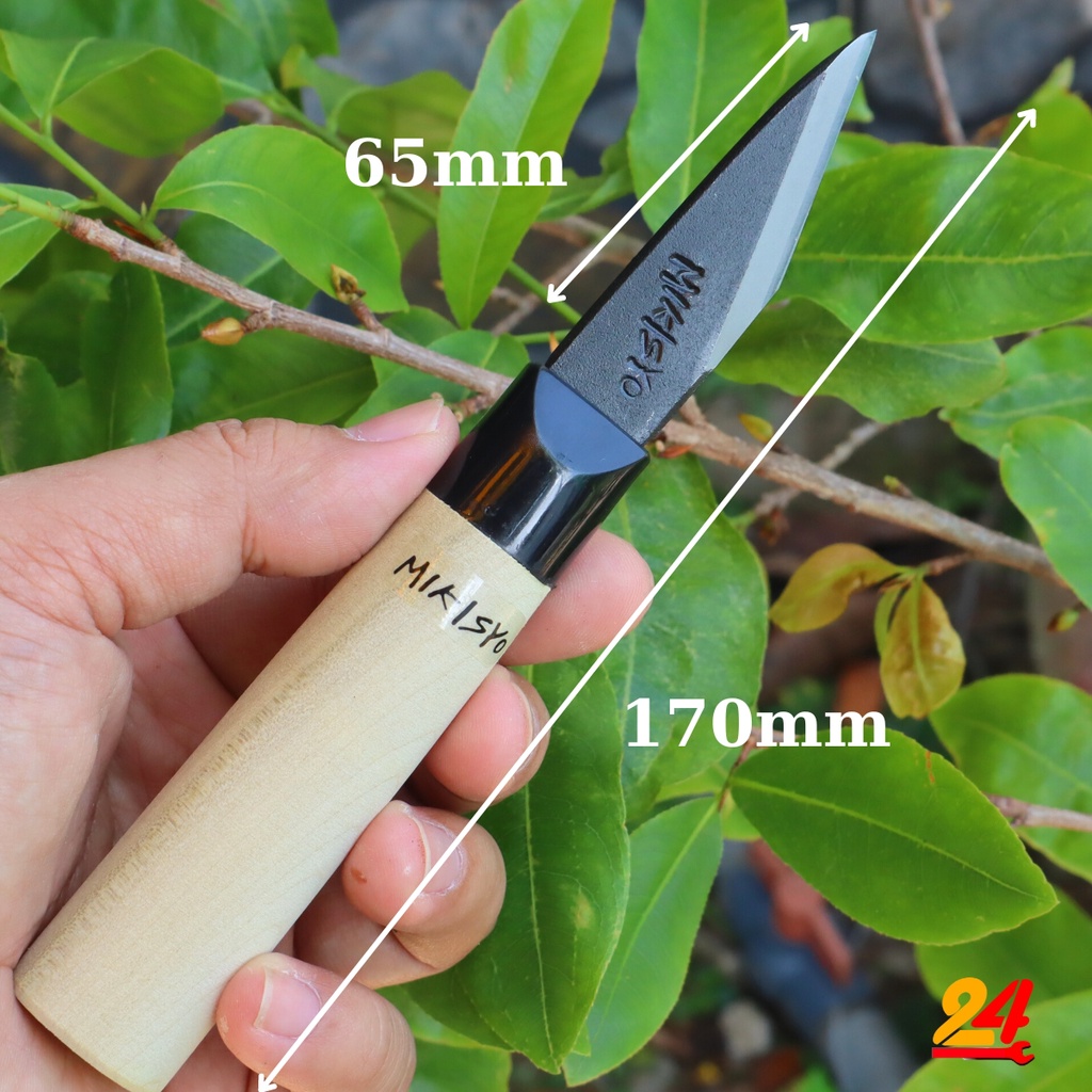 Dao ghép cành Bonsai Nhật Mikisyo tay trái và tay phải, dao cắt đá cắt băng, cắt da