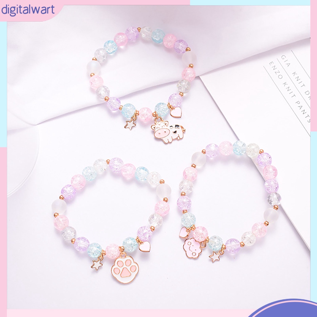 Vòng Tay Chuỗi Hạt Pha Lê Nhân Tạo Co Giãn Chống Rơi Thời Trang Cho Nữ