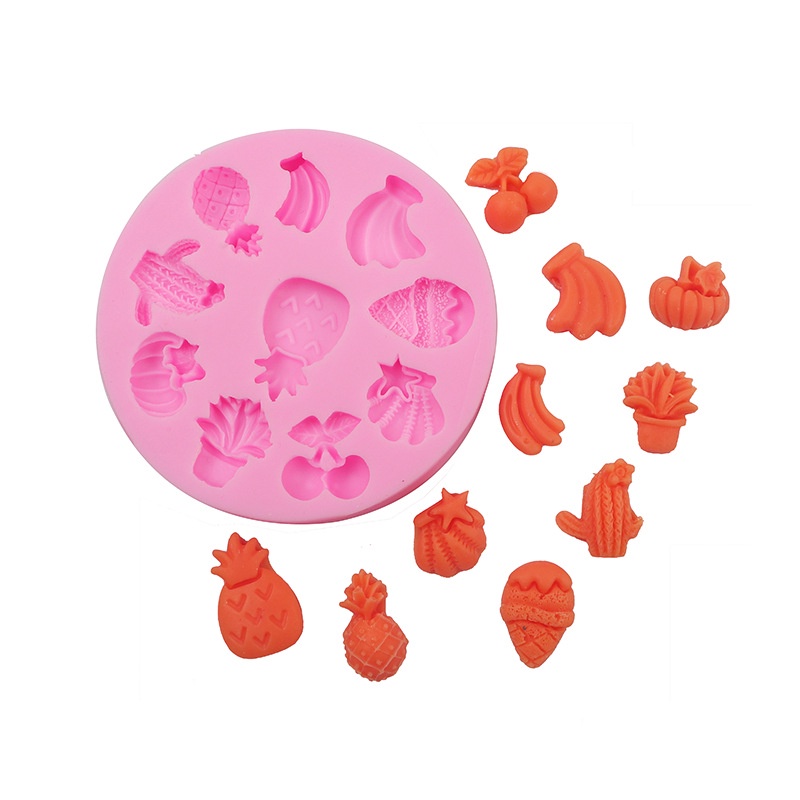 Khuôn Làm Bánh Chất Liệu Silicone Hình Trái Táo / Chuối / Cà Rố