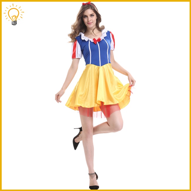 Bộ Đồ Hóa Trang Nàng Bạch Tuyết Bằng Polyester 95% Polyester + 5% Gợi Cảm