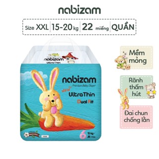[MUA LÀ CÓ QUÀ] Tã/Bỉm NABIZAM Nội Địa Hàn, Mềm Mại, Mỏng và Nhẹ Size M32/L30/XL26/2XL22/3XL20 Cho Bé 6-25kg.....